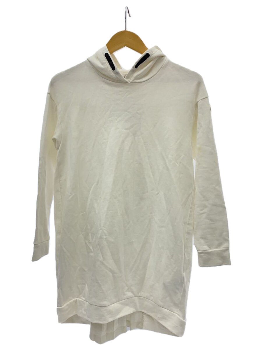【中古】MONCLER◆パーカー/12/綿織物/WHT/無地/G19548I72510/左袖シミ有【レディース御召しもの】
