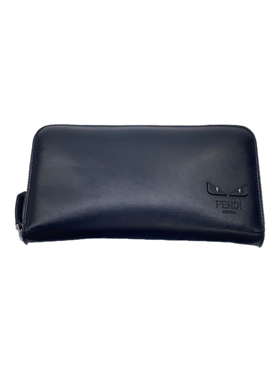 【中古】FENDI◆長金入れ/なめし革/BLK/メンズ/7M0210-60C-213-1835//【服飾雑貨他】
