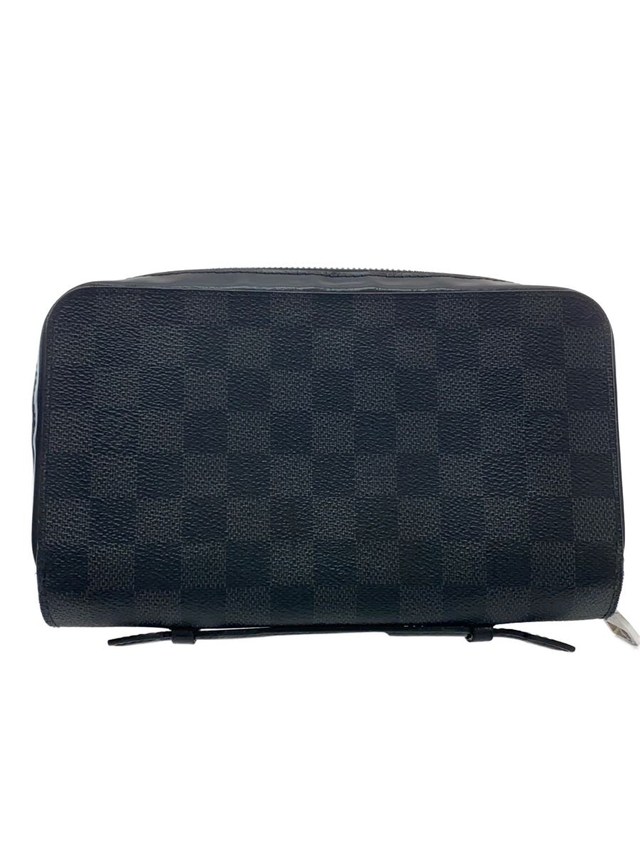 【中古】LOUIS VUITTON◆ジッピーXL_ダミエ・グラフィット_黒いこと/PVC/黒いこと/メンズ/? NULL ?【服飾雑貨他】