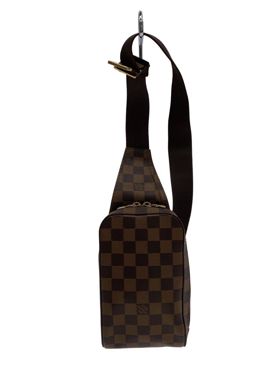 【中古】LOUIS VUITTON◆ジェロニモス_ダミエ・エベヌ/PVC/BRW【御徒面子】