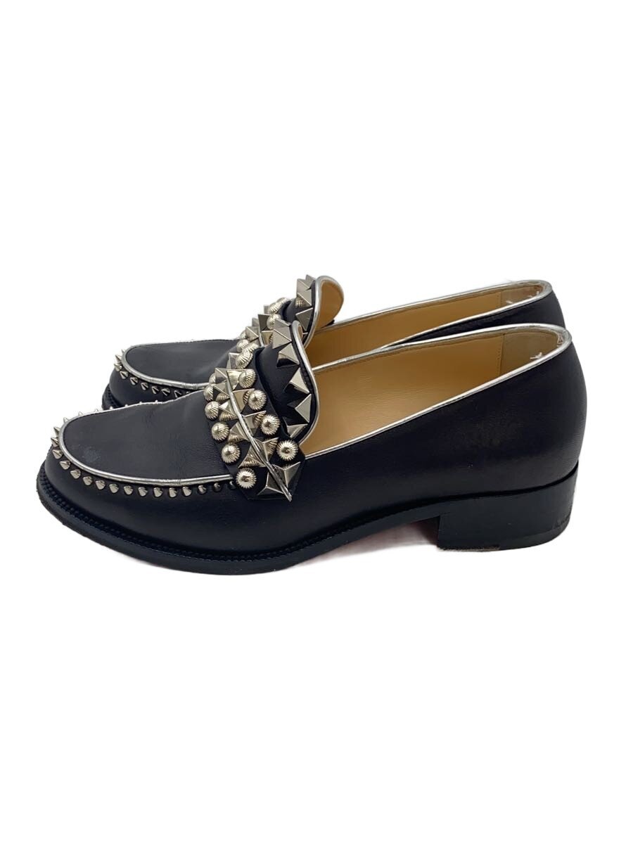 【中古】Christian Louboutin◆ローファー/36.5/BLK/レザー/内部傷有【シューズ】｜2ｎｄ STREET 店