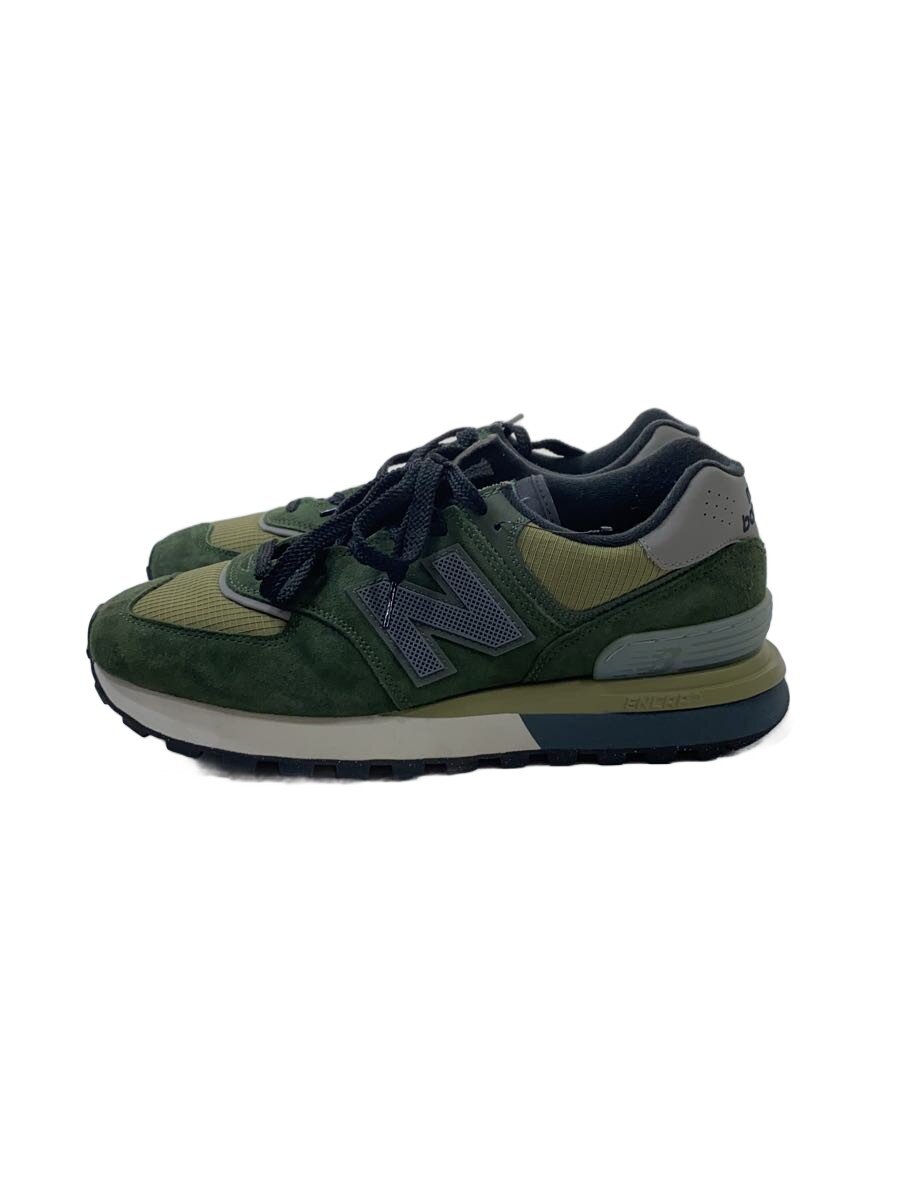 【中古】NEW BALANCE◆シューズ/27.5糎/GRN緑であること/スウェード/メッシュ【シューズ】