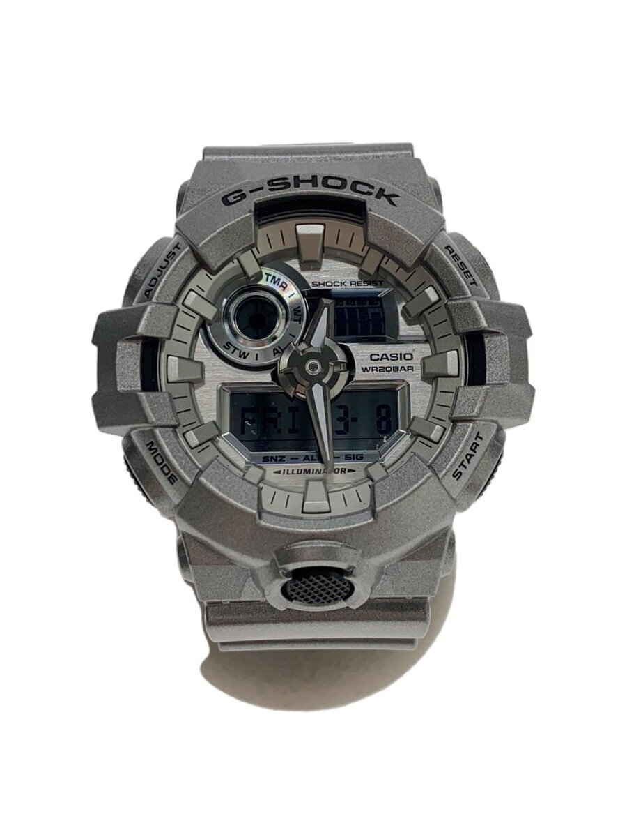 【中古】CASIO◆石英ウオッチ_G-SHOCK/デジアナ/SLV/SLV//【服飾雑貨他】