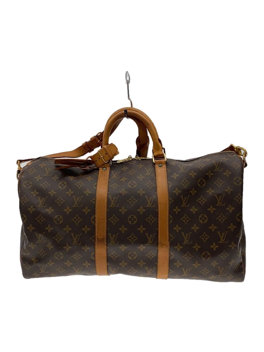 【中古】LOUIS VUITTON◆キーポル・バンドリエール50_モノグラム・帆布_BRW/PVC/BRW【御徒面子】
