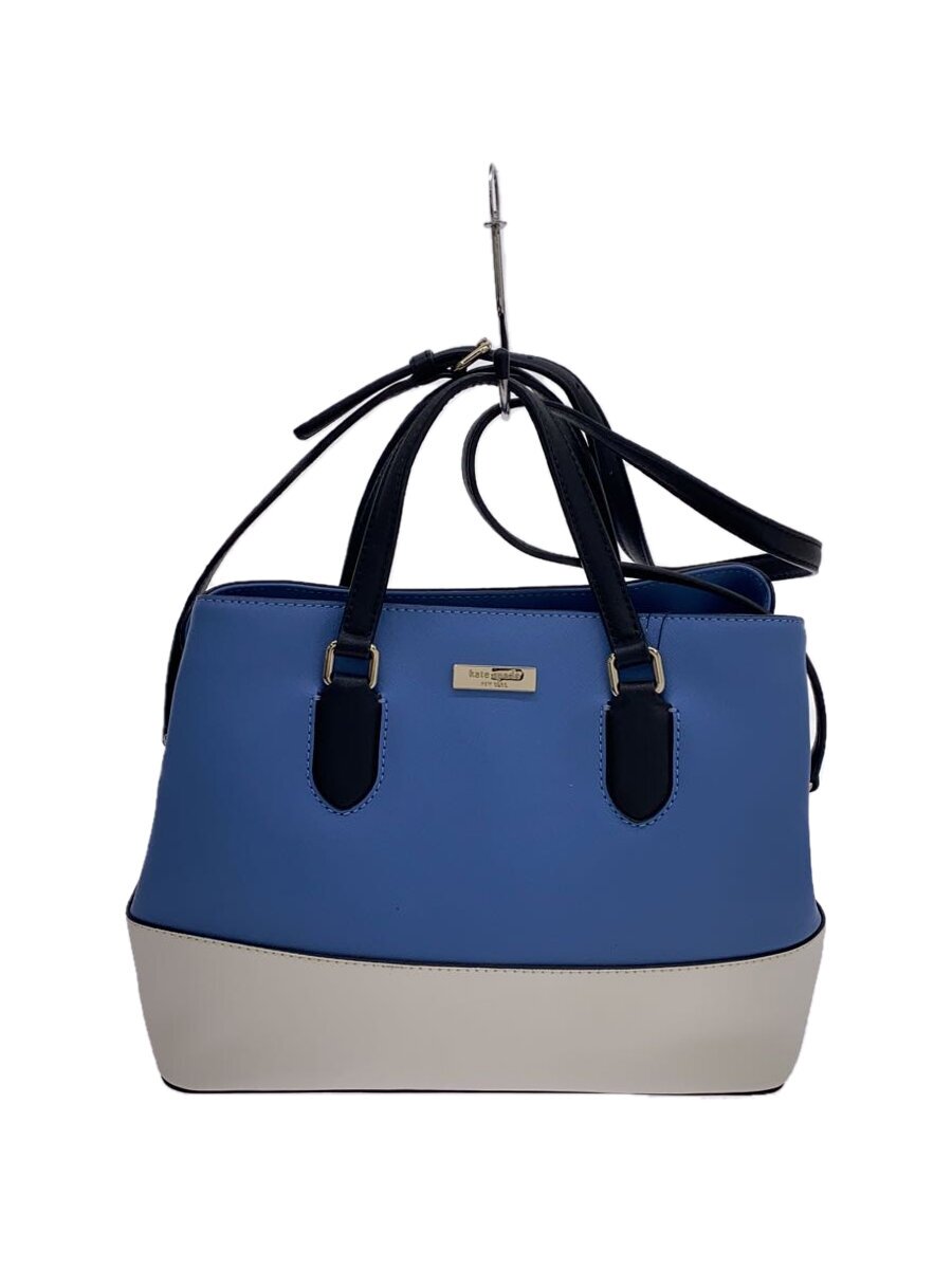 【中古】kate spade new york◆ハンドバック/なめし革/BLU【御徒面子】