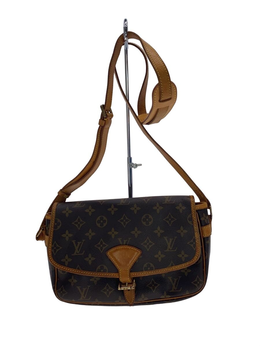 【中古】LOUIS VUITTON◆ソローニュ_モノグラム・帆布/PVC/BRW【御徒面子】