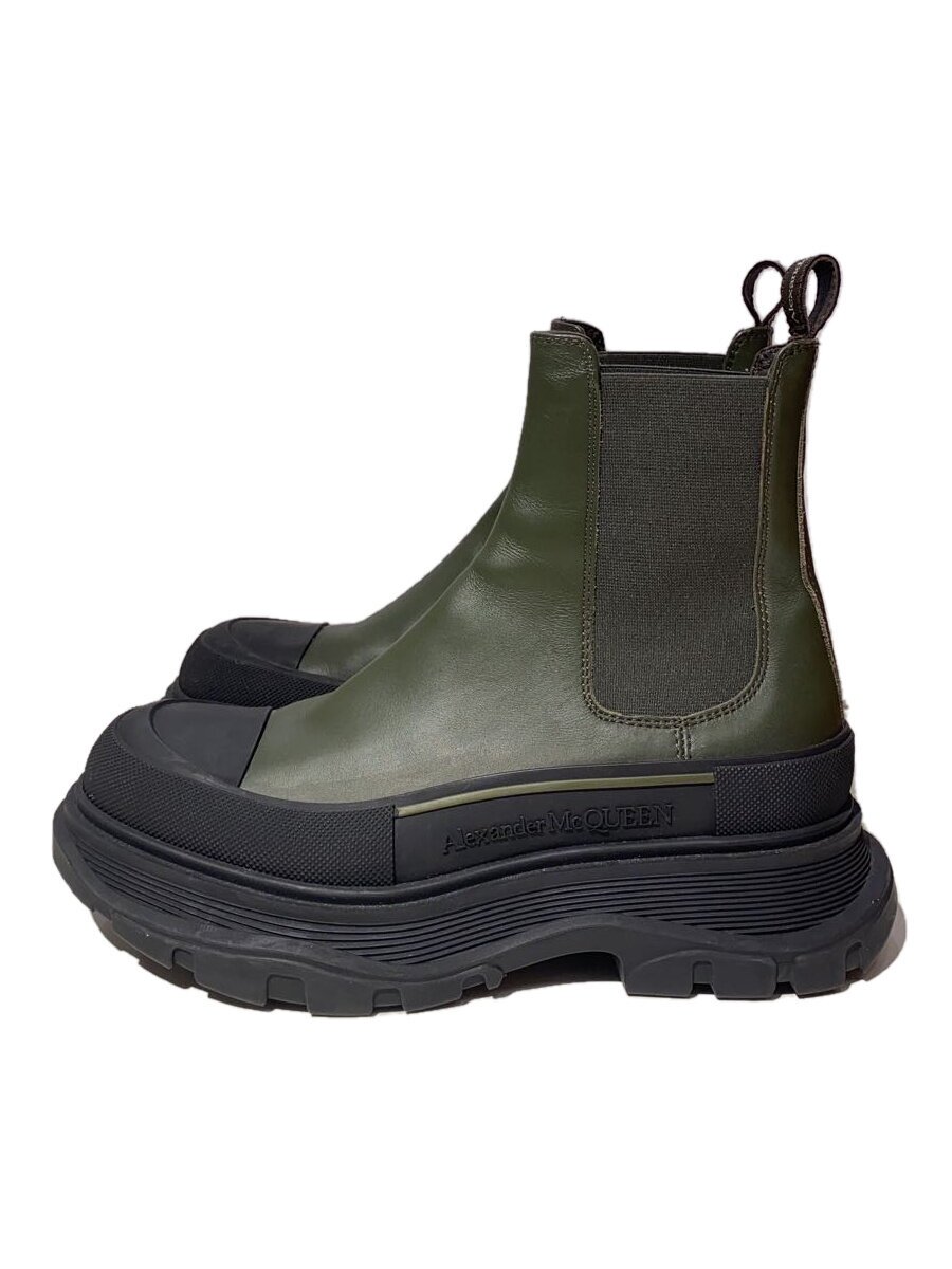 【中古】Alexander McQueen◆サイドゴアブーツ/--/GRN/なめし革【シューズ】