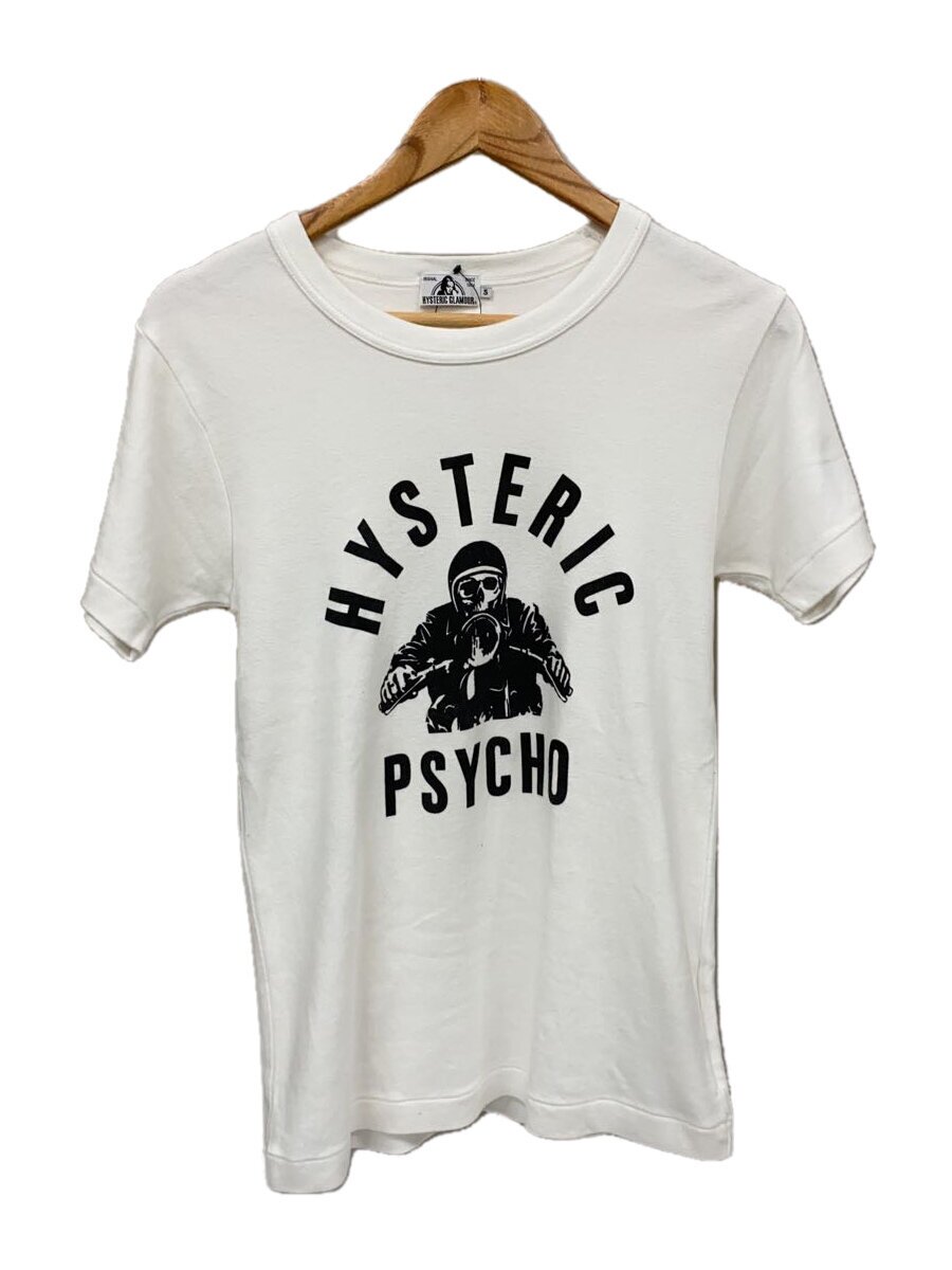 【中古】HYSTERIC GLAMOUR◆プルオーバー/S/綿織物/WHT/刷り上げる/02211CT25【メンズウェア】
