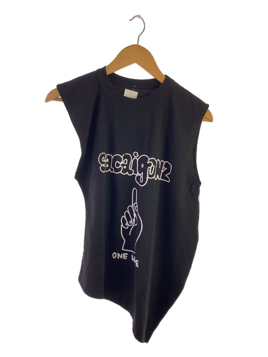 【中古】sacai◆ノースリーブカットソー/1/綿織物/BLK/24-07465【レディースお召しもの】