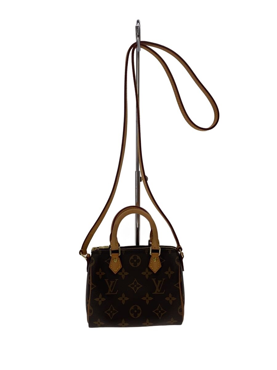 【中古】LOUIS VUITTON◆ナノ・スピーディ_モノグラム・キャンバス/PVC/BRW/総柄【バッグ】|2nd STREET 店