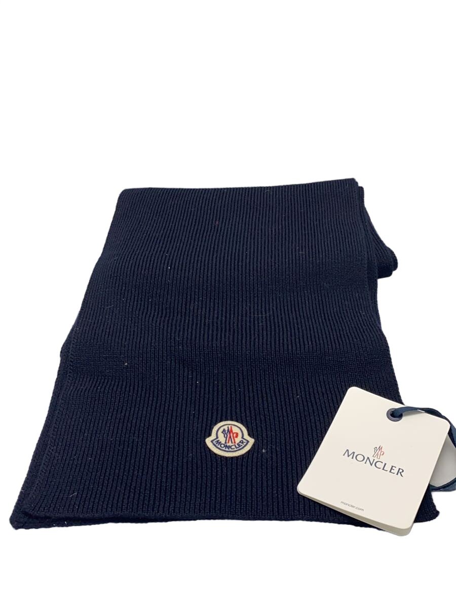 【中古】MONCLER◆SCIARPA TRICOT/えり巻き/羊毛/NVY/メンズ/H20913C00023【服飾雑貨他】
