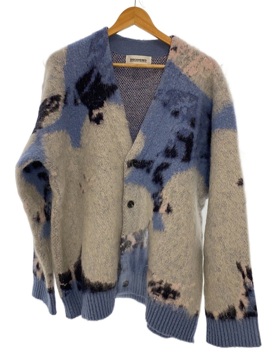 【中古】discovered◆キッドモヘアカーディガン/DC-SS23-KN-10/青色/3【メンズウェア】
