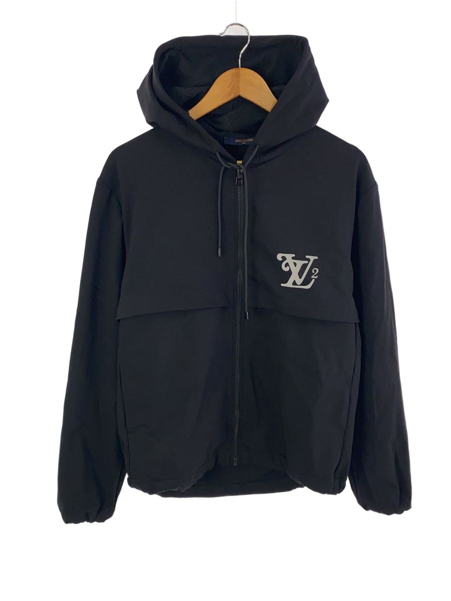 【中古】LOUIS VUITTON◆NIGOリフレクティブLVロゴジップアップパーカー/M/ポリエステル/BLK//【メンズウェア】
