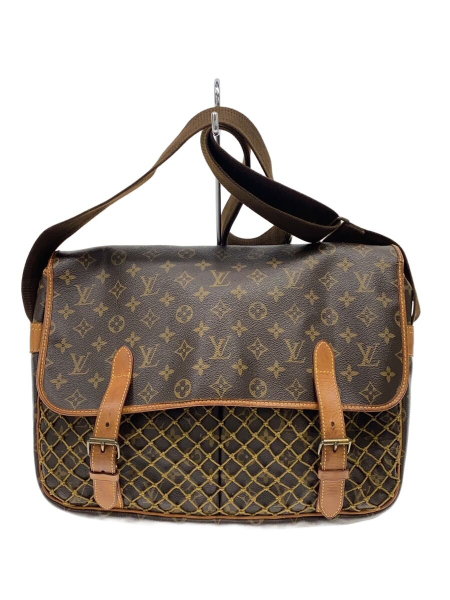 【中古】LOUIS VUITTON◆ザイールMM_モノグラム・帆布/PVC/BRW/総柄【御徒面子】