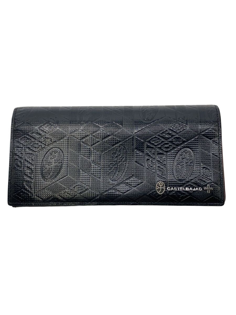 【中古】CASTELBAJAC◆長金入れ/なめし革/BLK/メンズ【服飾雑貨他】