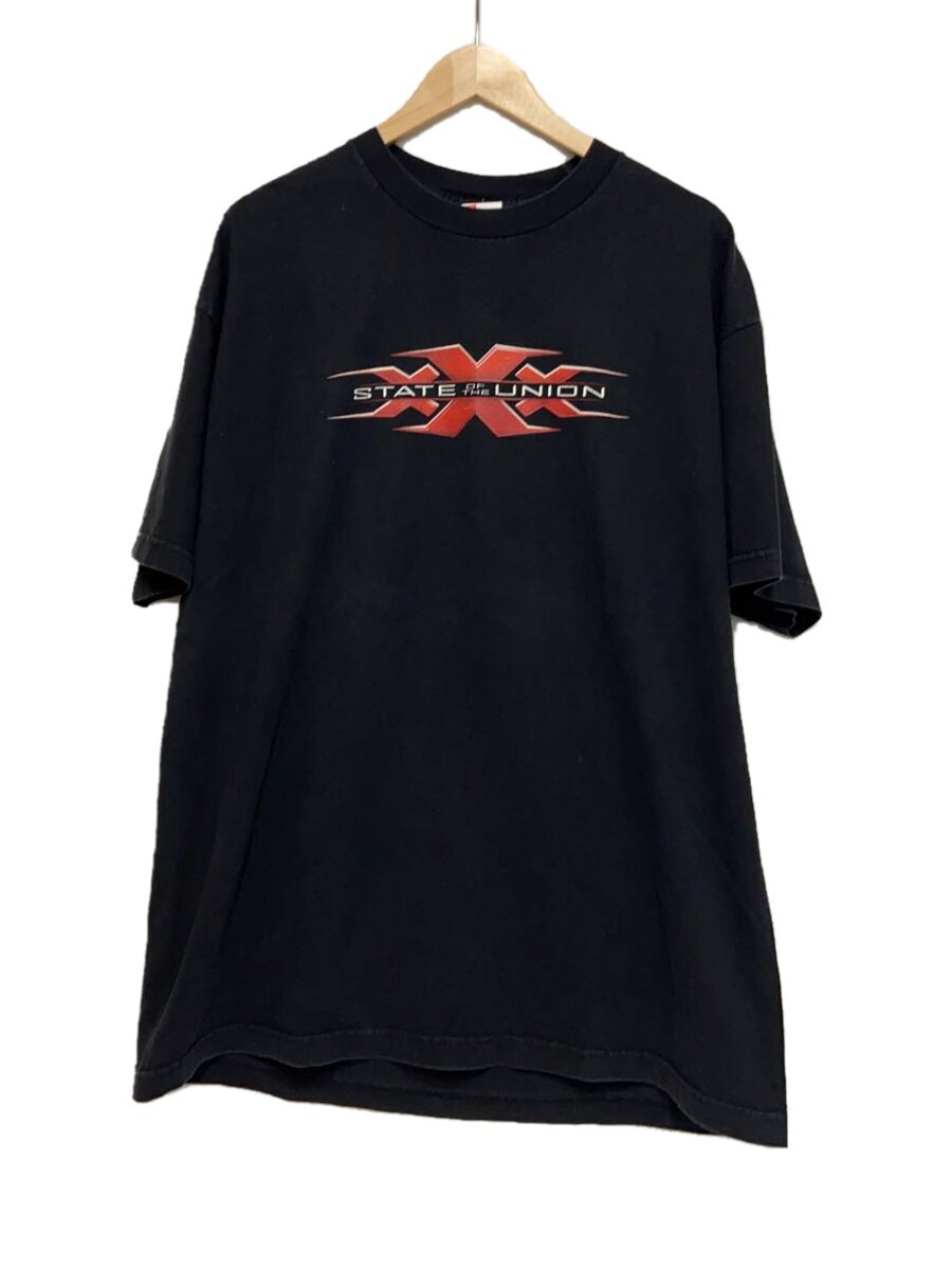【中古】ALSTYLE◆00s/STATE OF THE UNION/プルオーバー/XL/綿織物/BLK/無地【メンズウェア】
