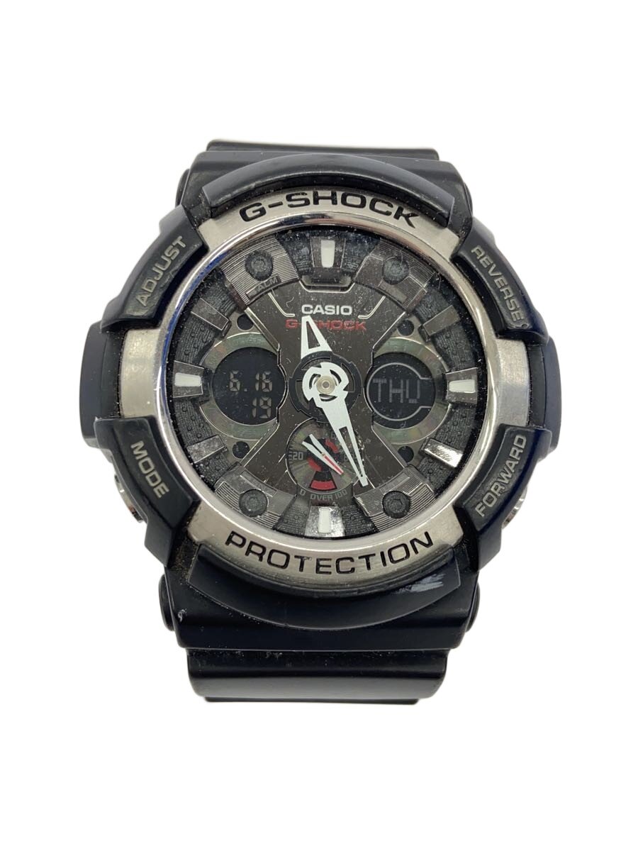 【中古】CASIO◆石英ウオッチ・G-SHOCK/デジアナ/BLK【服飾雑貨他】