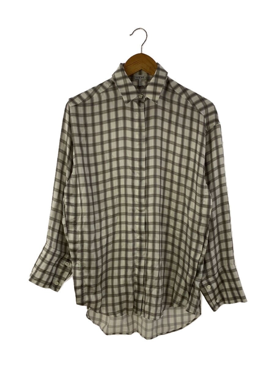 【中古】LOEWE◆かばん持ちあたり近所乳くさいシミあり/長袖ティーシャツ/36/絹地/GRY/読み合わせる/S359Y05XDG【レディース御召しもの】