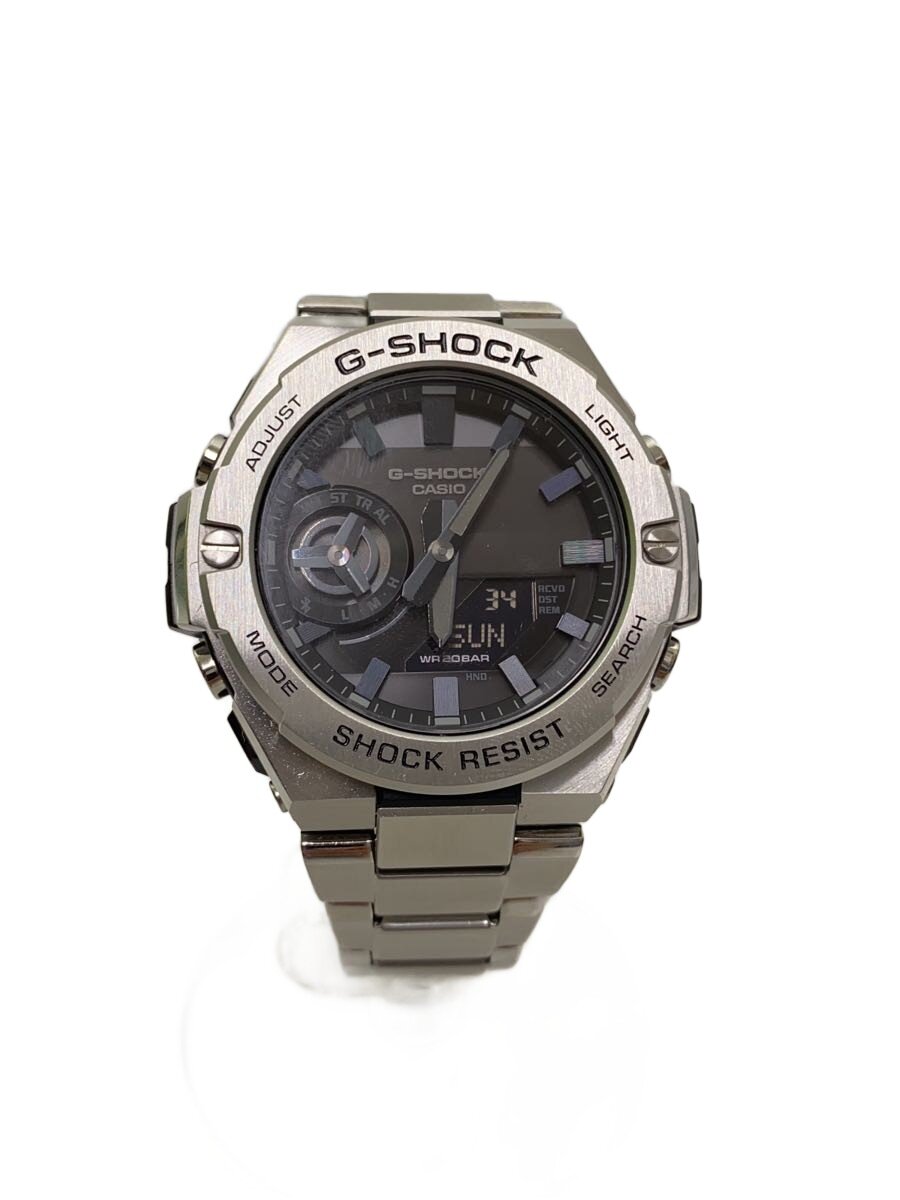 【中古】CASIO◆ソーラー腕時計_G-SHOCK/アナログ/BLK/SLV【服飾雑貨他】｜2ｎｄ STREET 店