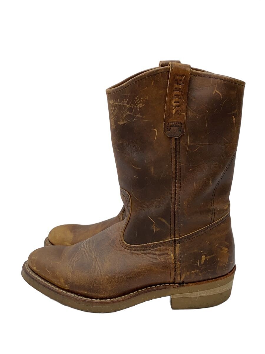 【中古】RED WING◆ペコスブーツ・ペコスブーツ/US8/BRW/なめし革//【シューズ】