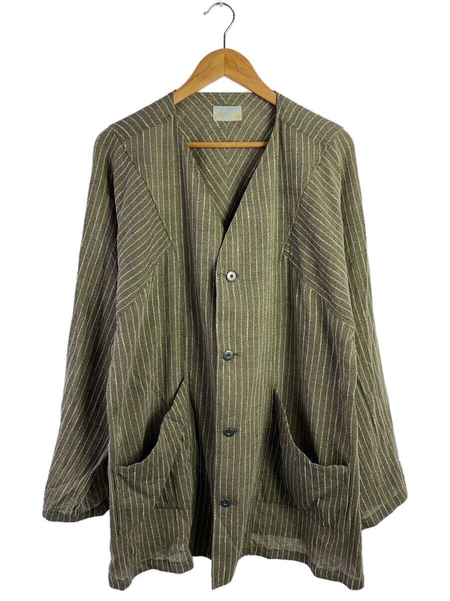 【中古】HOMELESS TAILOR◆23SS/BIAS CARDIGAN/HTK-23-SS-005/ジレー/FREE/羊毛/BEG【メンズウェア】