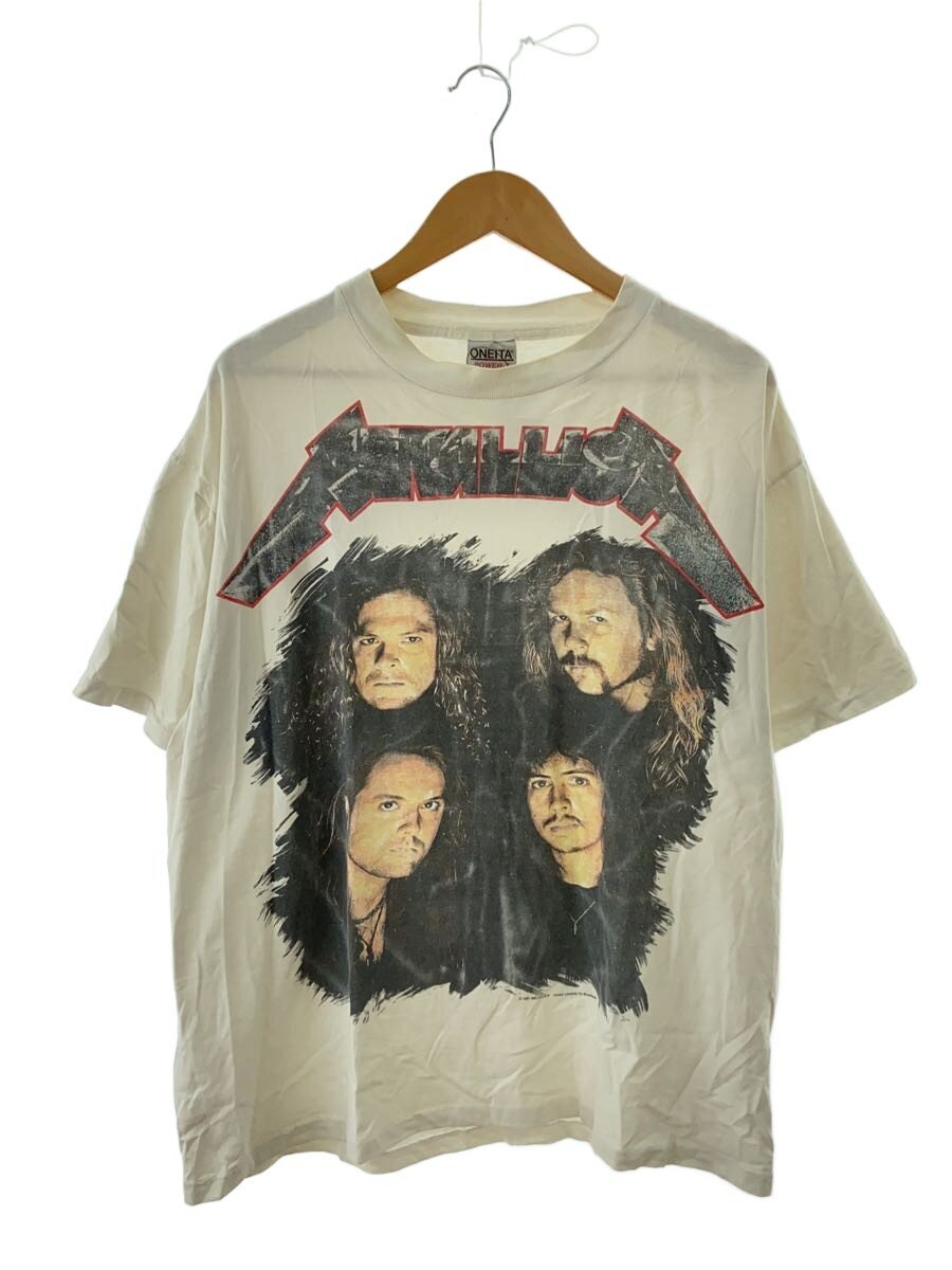 【中古】ONEITA◆USA製/Metallica/首回転運動汚れた状態/プルオーバー/XL/綿織物/WHT【メンズウェア】