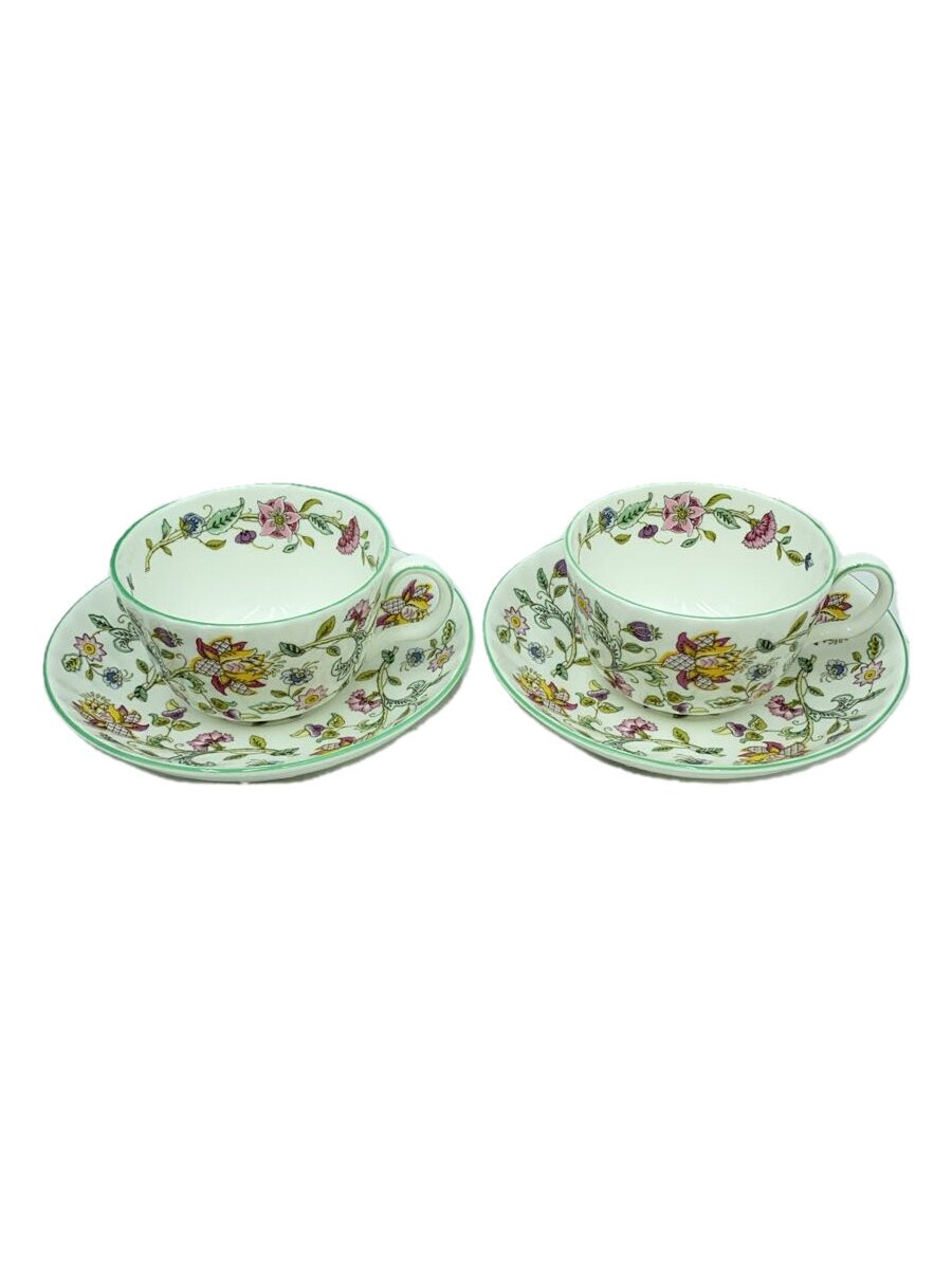 【中古】Minton◆カップ&ソーサー/4点セット/WHT/HADHAL00129/HADDON HALL/2客セット【キッチン用品】