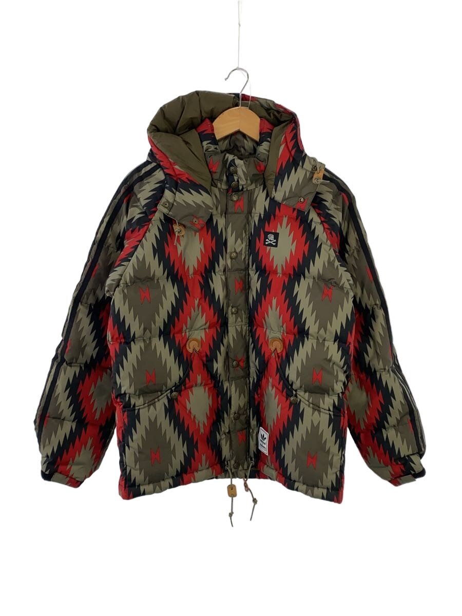 【中古】adidas◆NH DOWN JKT/落ちこむ上衣/S/ポリエステル/KHK/総柄/S09901【メンズウェア】