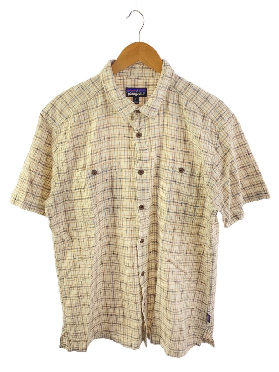 【中古】patagonia◆半袖プルオーバー/L/天鵞絨/BEG/照合のしるし/sty53139sp24/? NULL ?【メンズウェア】