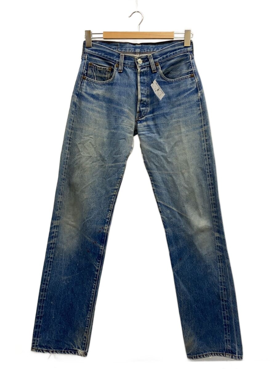 【中古】Levi’s◆80s/下つ方/30/綿織物/IDG/USA製/赤耳/目じるし555/黒カン/取り繕いあり【メンズウェア】