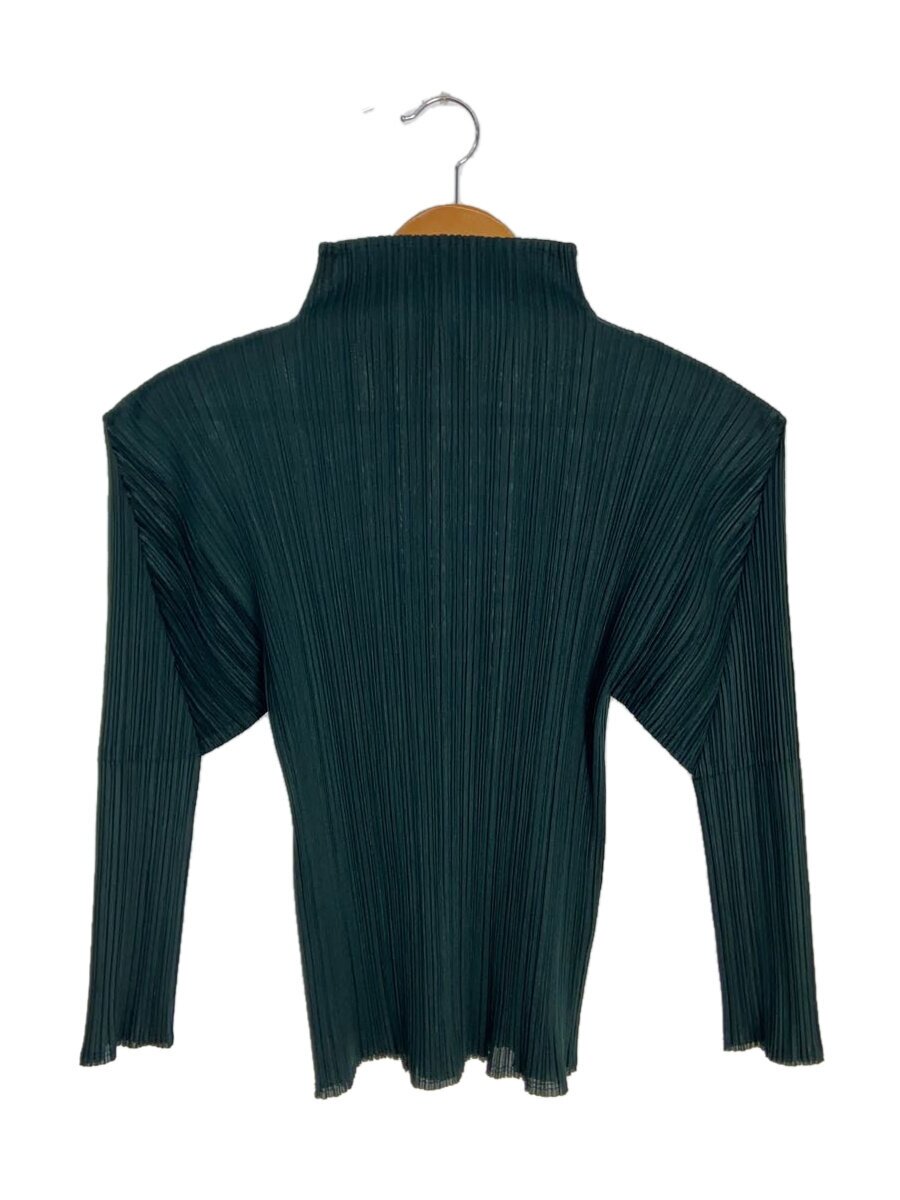【中古】PLEATS PLEASE ISSEY MIYAKE◆筋目長袖カットソー/3/ポリエステル/GRN/PP13JK303【レディースお召しもの】
