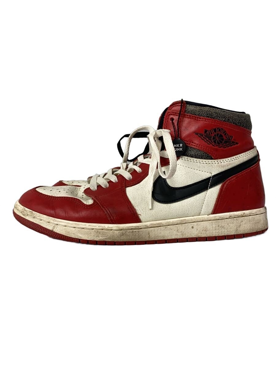 【中古】NIKE◆AIR JORDAN 1 RETRO HIGH OG_エアジョーダン 1 レトロ ご機嫌 OG/28.5珊/赤いこと【シューズ】