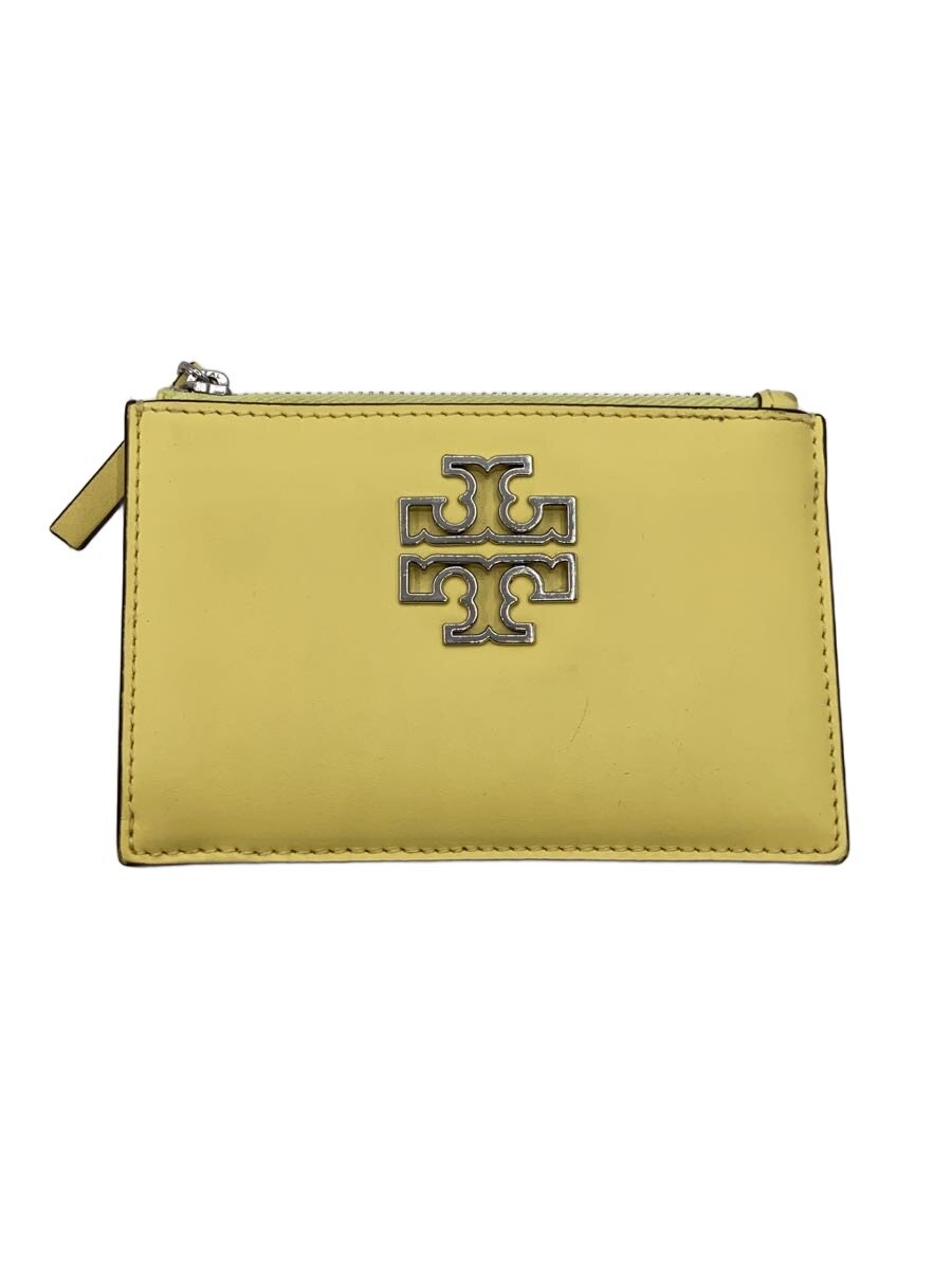 【中古】TORY BURCH◆歌留多入れもの/なめし革/YLW/レディース/158129/汚れた状態有【服飾雑貨他】
