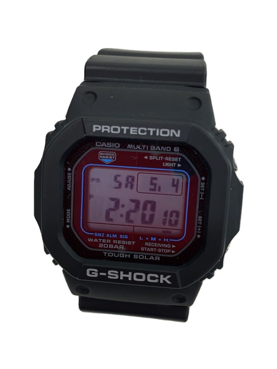 【中古】CASIO◆ソーラーウオッチ_G-SHOCK/アナログ/天然ゴム/黒いこと/黒いこと//【服飾雑貨他】