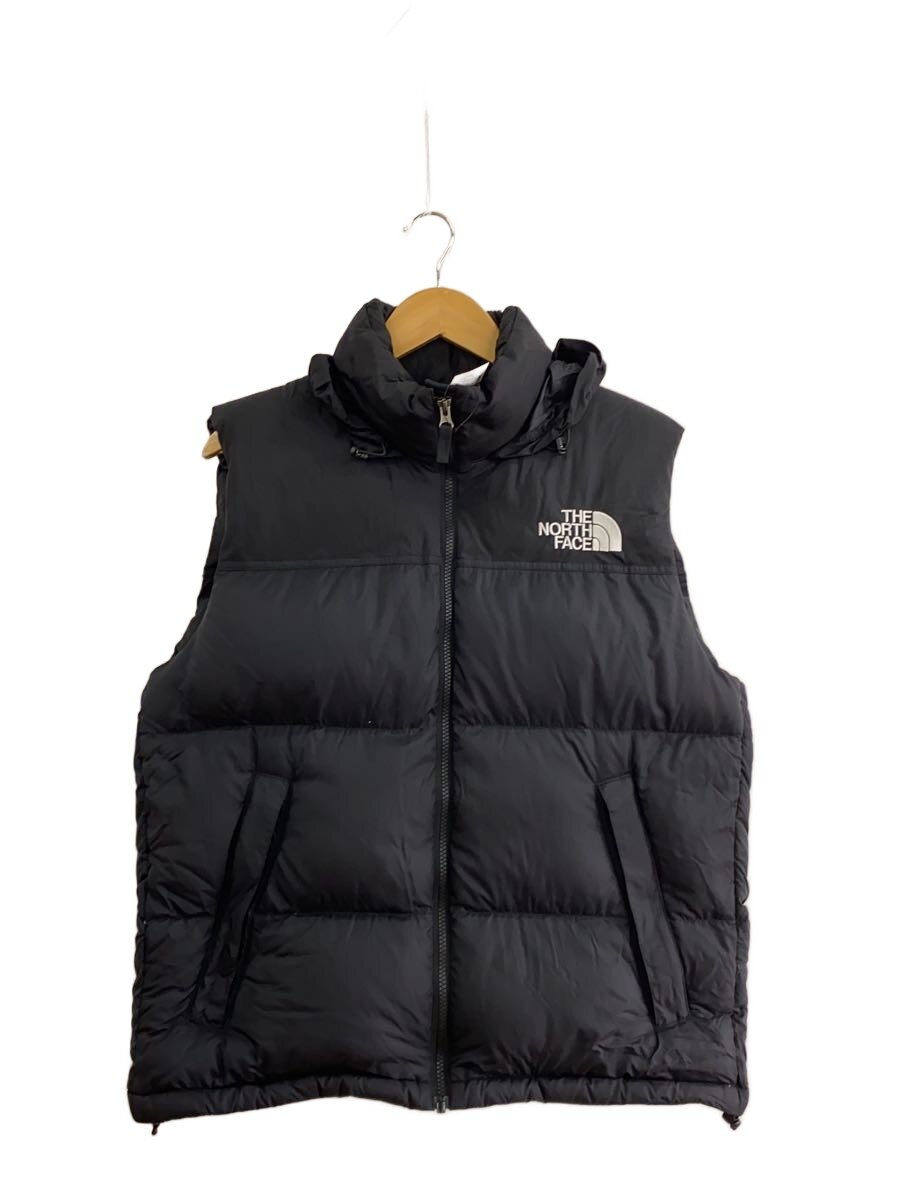 【中古】THE NORTH FACE◆NUPTSE VEST_ヌプシベスト/M/ナイロン/BLK//【メンズウェア】