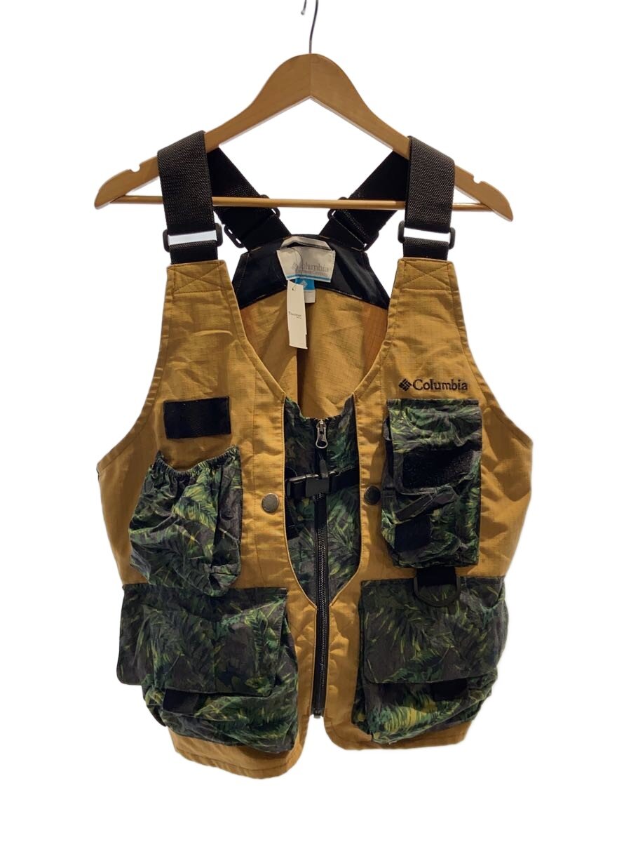 【中古】Columbia◆GREEN PINES VEST_グリーンパインズ より良い/M/ポリエステル/BEG【メンズウェア】