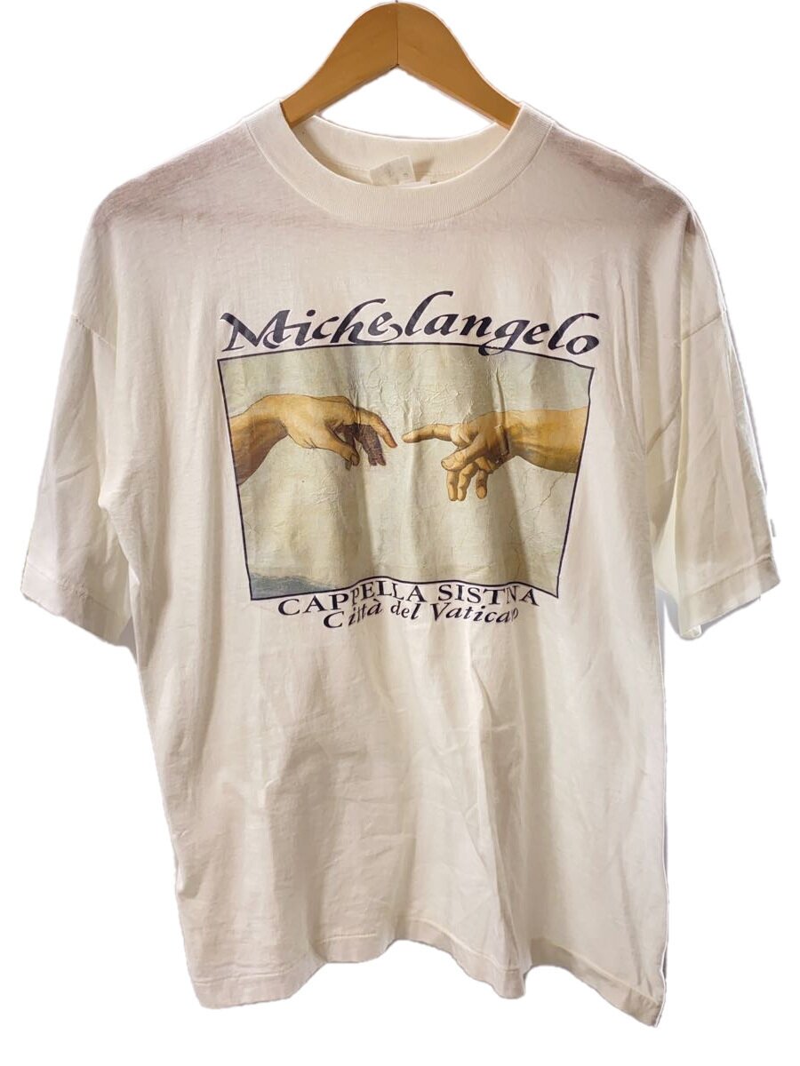 【中古】プルオーバー/--/--/WHT/刷り上げる/90s/シングル編み目/MICHELANGELO【メンズウェア】