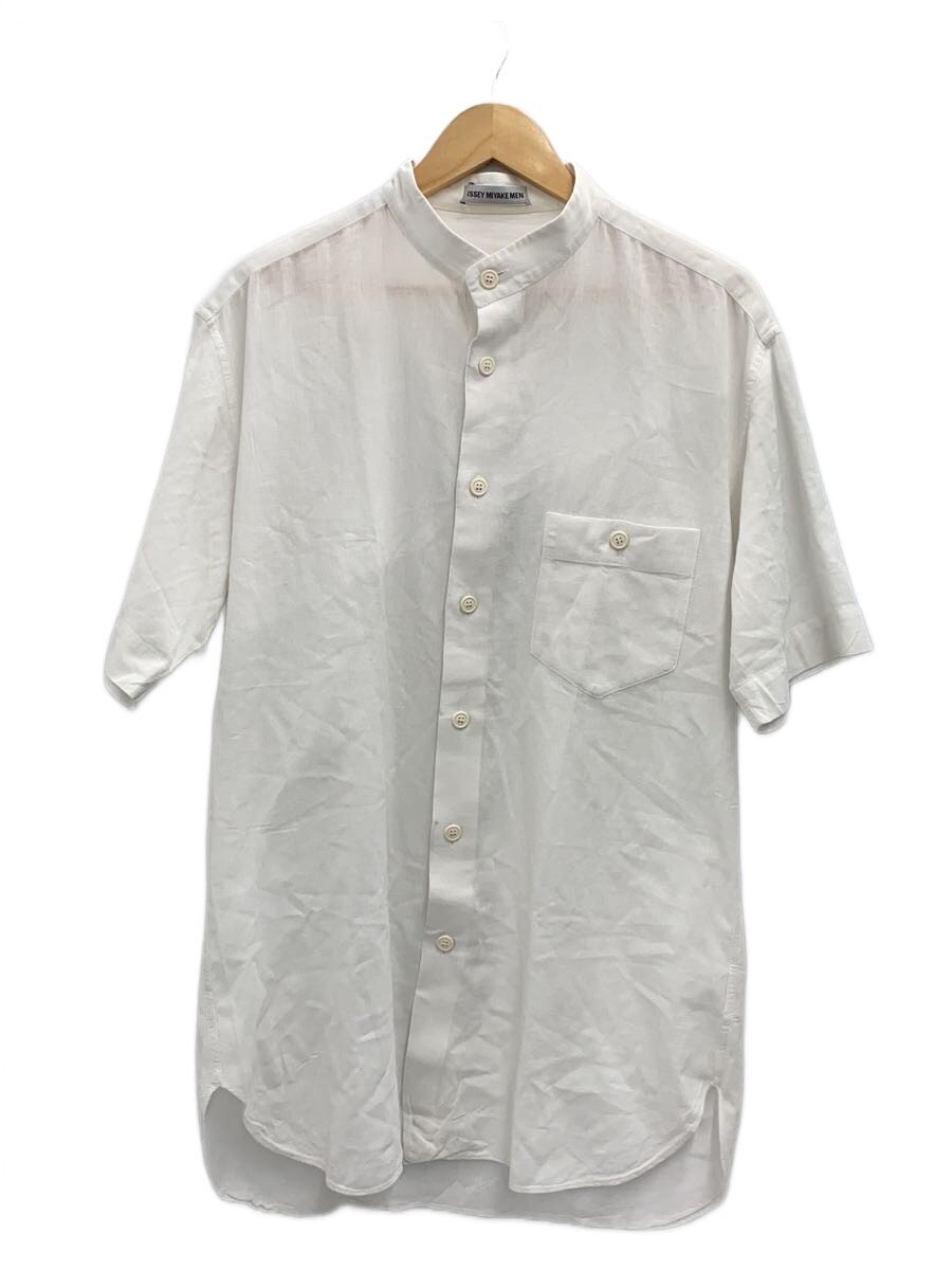 【中古】ISSEY MIYAKE MEN◆半袖プルオーバー/M/綿織物/WHT/ME73-FJ268【メンズウェア】