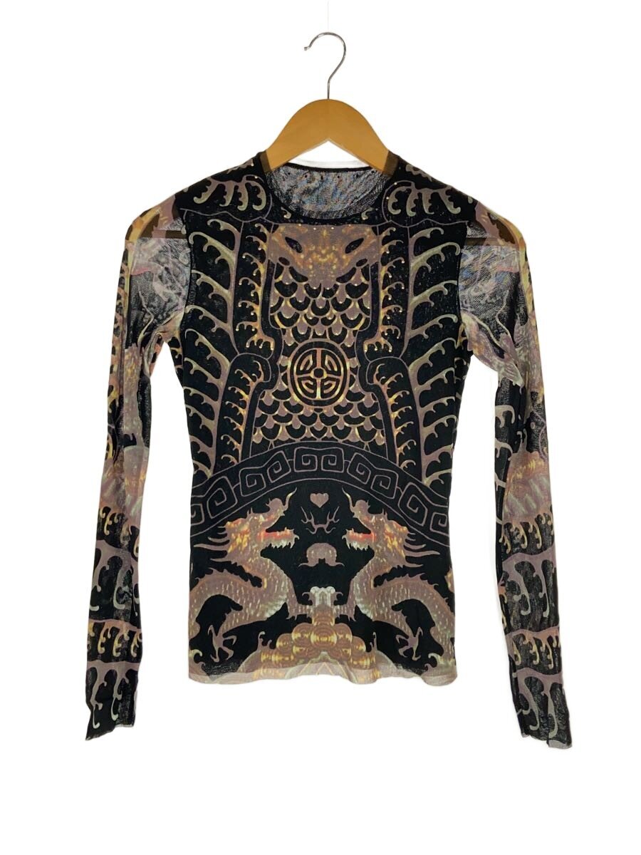 【中古】VIVIENNE TAM◆長袖プルオーバー/0/ポリエステル/BLK/総柄/015-210801//【レディースお召しもの】