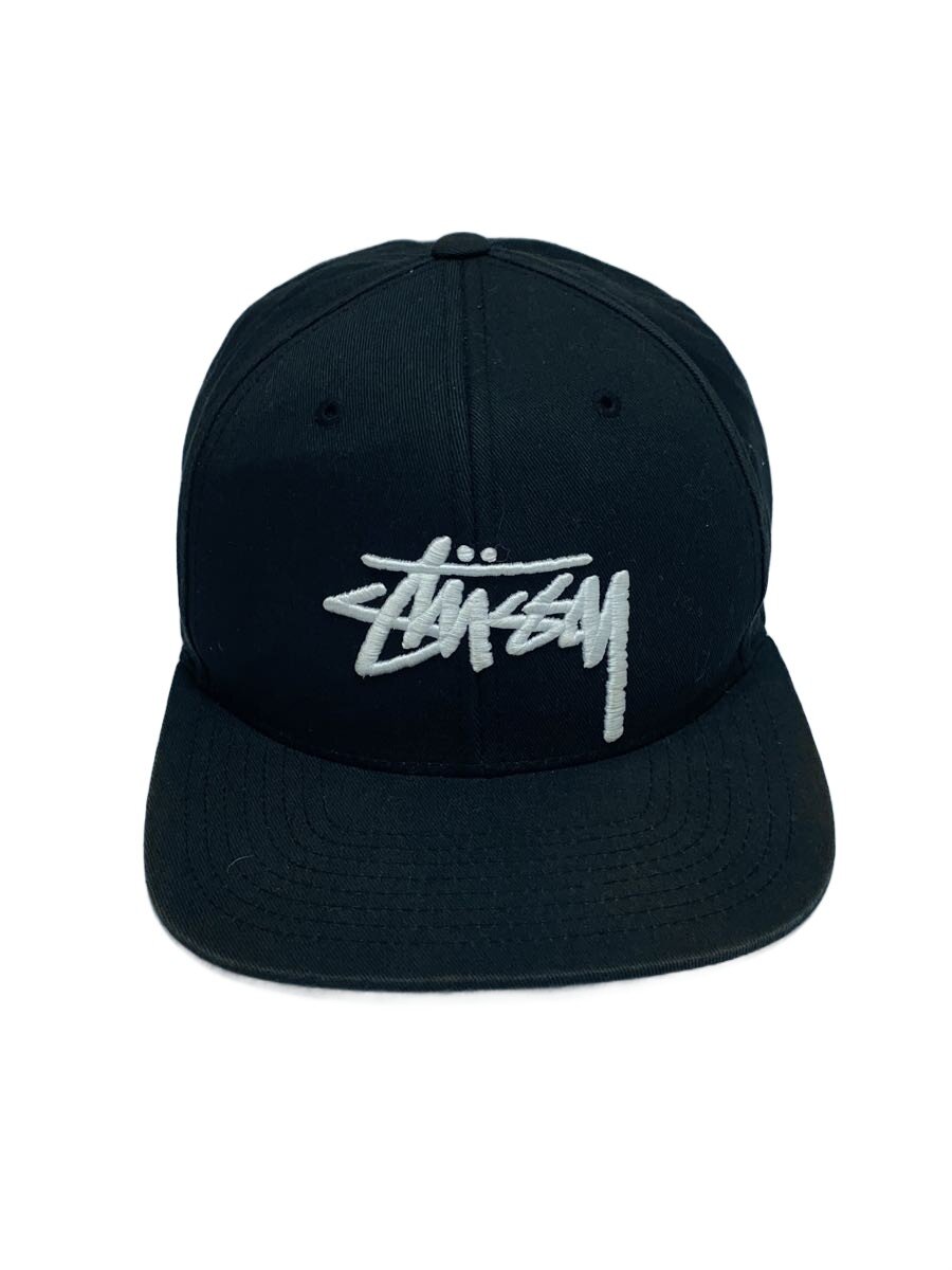 【中古】STUSSY◆旗がしら/FREE/綿織物/BLK/無地/レディース【服飾雑貨他】