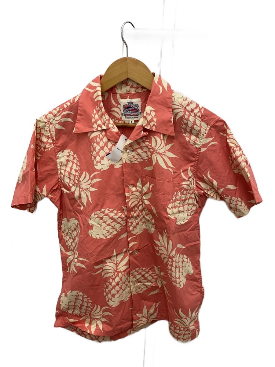 【中古】DUKE KAHANAMOKU◆アロハシャツ/S/綿織物/PNK/総柄/DK37811//【メンズウェア】