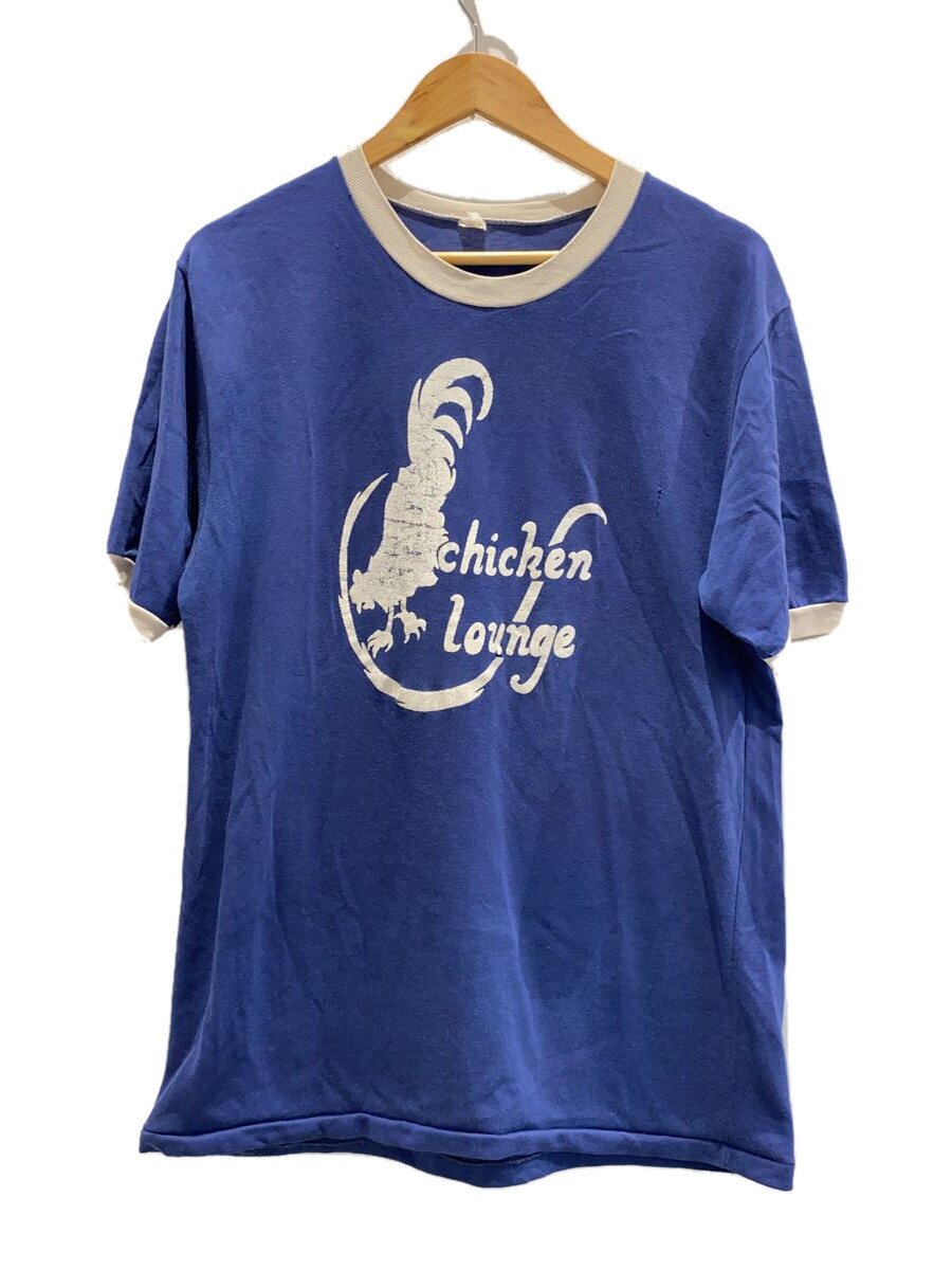 【中古】60-70ｓchicken lounge/プルオーバー/--/綿織物/BLU/向こう正面小穴有【メンズウェア】