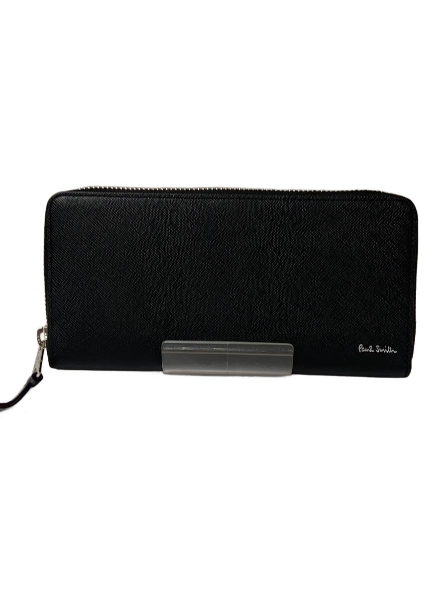 【中古】Paul Smith◆長金入れ/なめし革/BLK/メンズ/BPS917【服飾雑貨他】