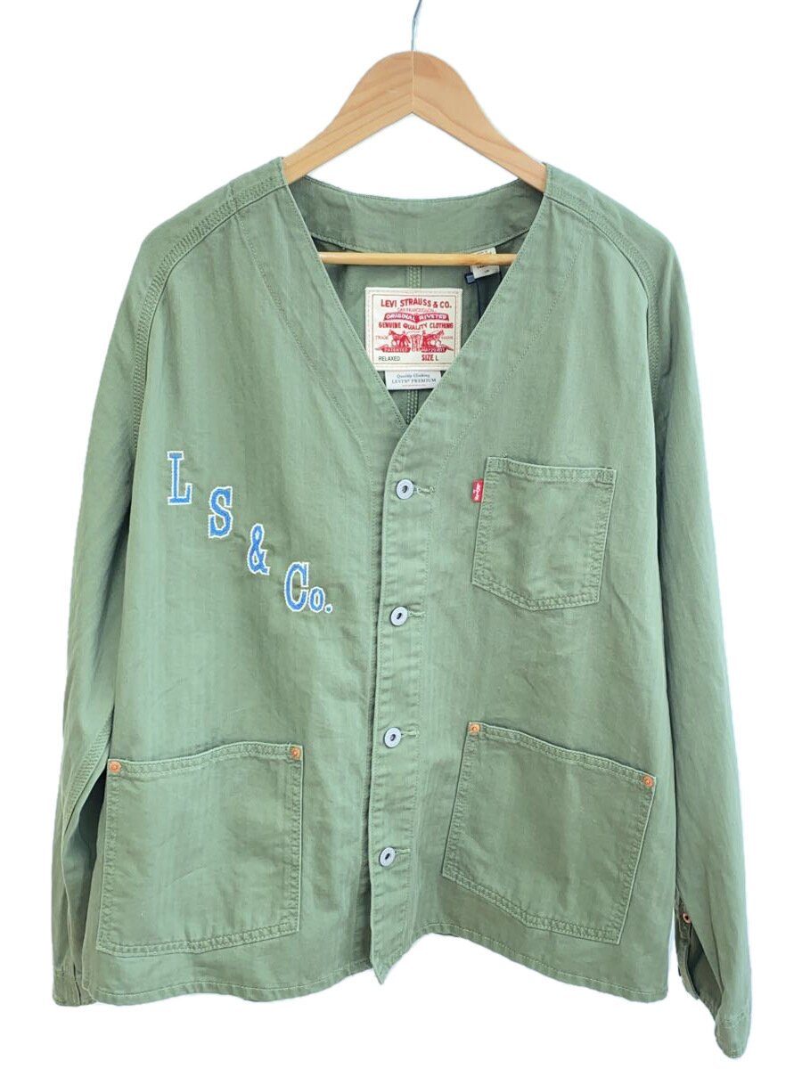 【中古】LEVI’S PREMIUM◆ジレー(薄っぺら)/L/綿織物/KHK/無地/A7139-0002【メンズウェア】