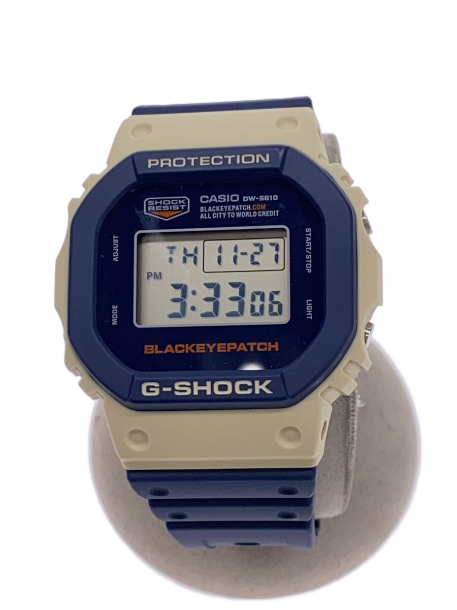 【中古】CASIO◆石英ウオッチ_G-SHOCK/デジタル/天然ゴム/BLU/BLU【服飾雑貨他】