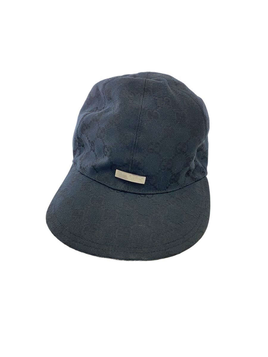 【中古】GUCCI◆旗がしら/M/ポリエステル/BLK/総柄/レディース【服飾雑貨他】
