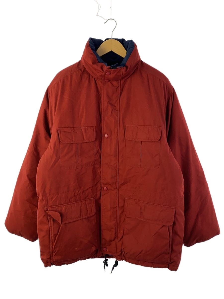 【中古】EDDIE BAUER◆ダウンジャケット/L/ポリエステル/RED/無地90S/白タグ/RIDGE LINE【メンズウェア】|2nd STREET 店