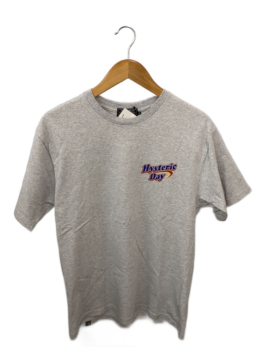 【中古】HYSTERIC GLAMOUR◆02241CT20/ティーシャツ/M/綿織物/GRY/無地【メンズウェア】