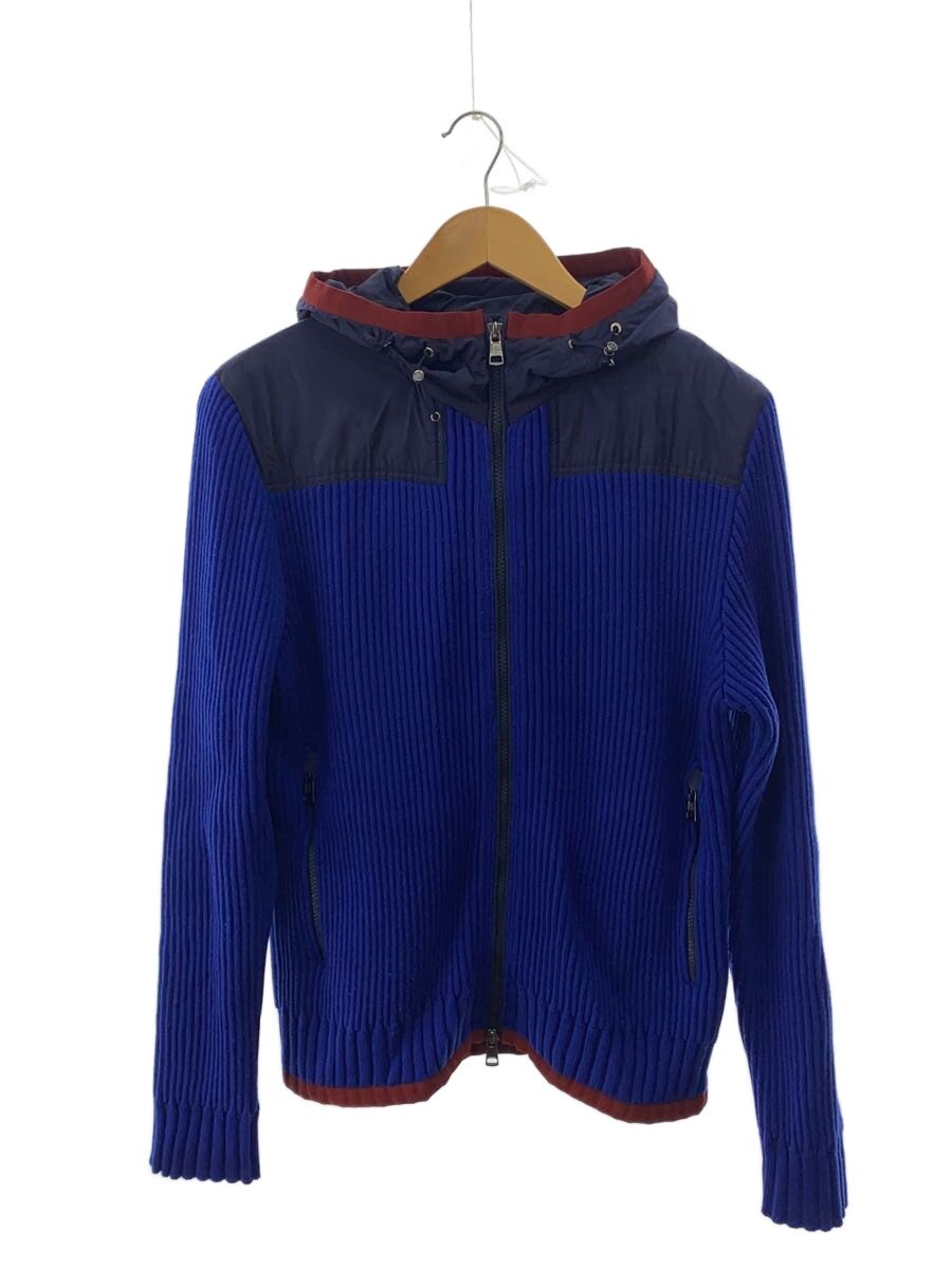 【中古】MONCLER◆編み物・スウェーター(朦々たる)/M/羊毛/BLU/c-tind-17-394//【レディースお召しもの】