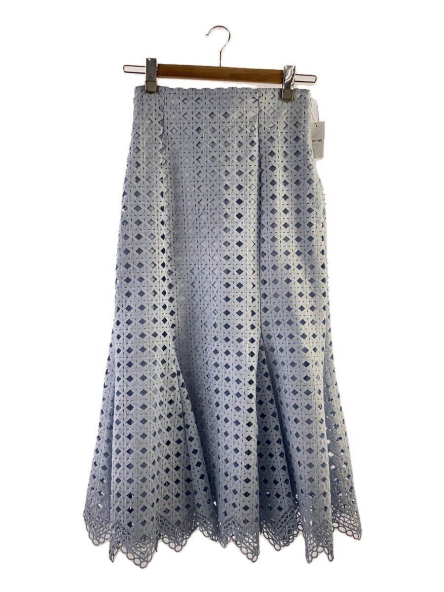 【中古】CELFORD◆ロングスコート/38/ポリエステル/BLU/総柄/CWFS242015【レディース御召しもの】